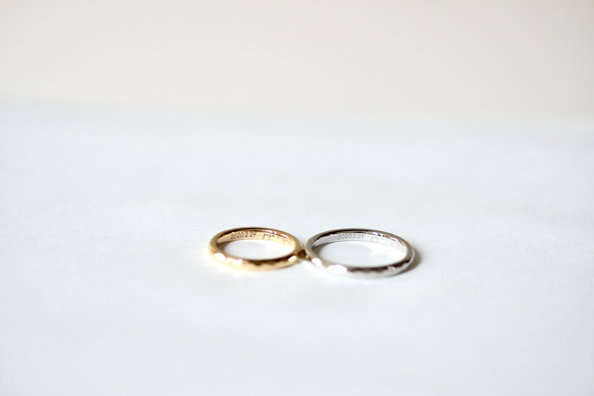 光沢の結婚指輪