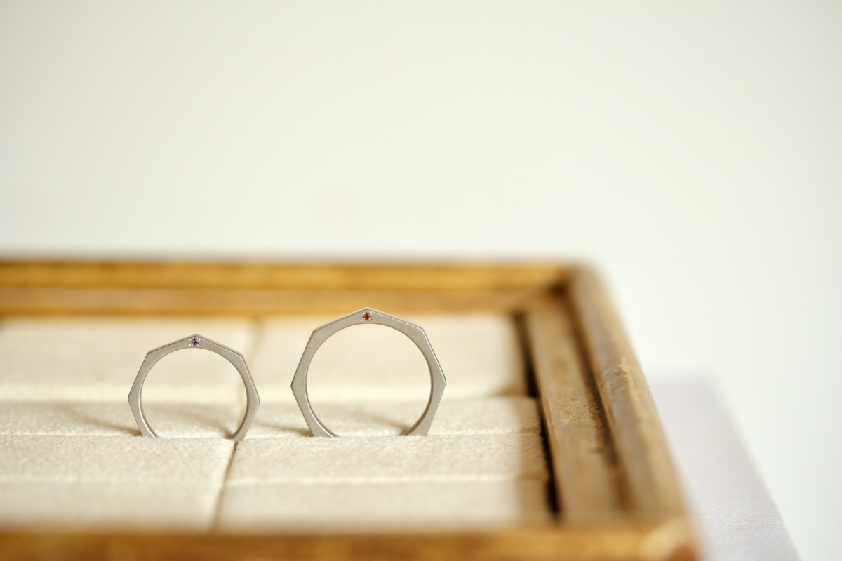 フルオーダー八角形の結婚指輪