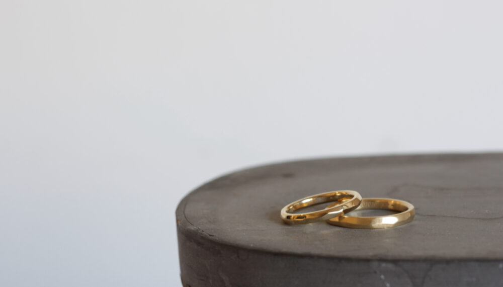 アトリエタマリの結婚指輪デザインkaze（風）