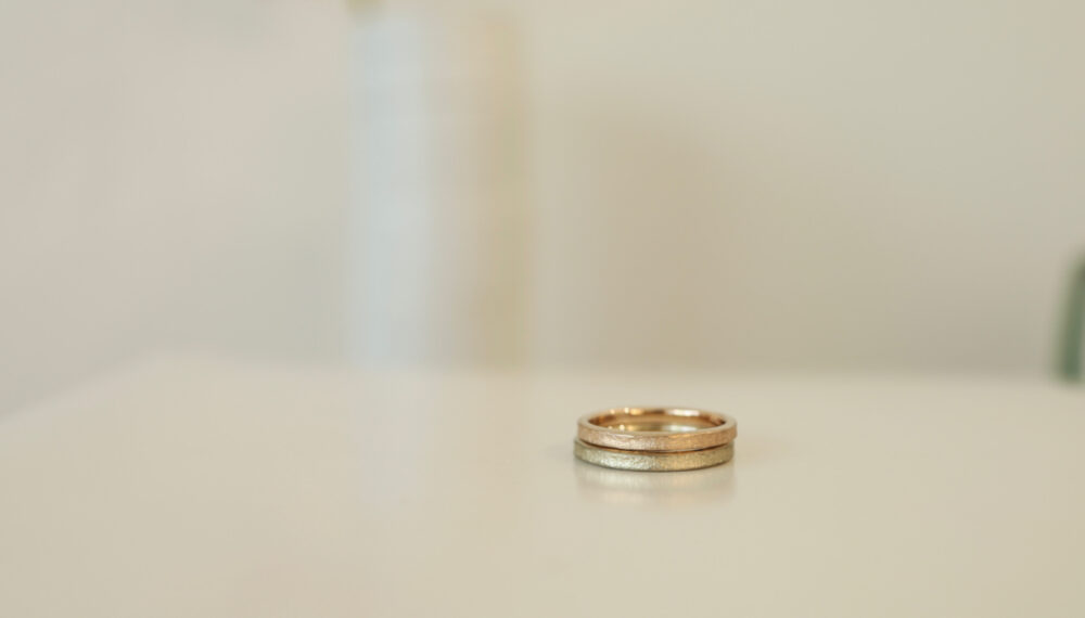 アトリエタマリの結婚指輪デザインmokume（木目）