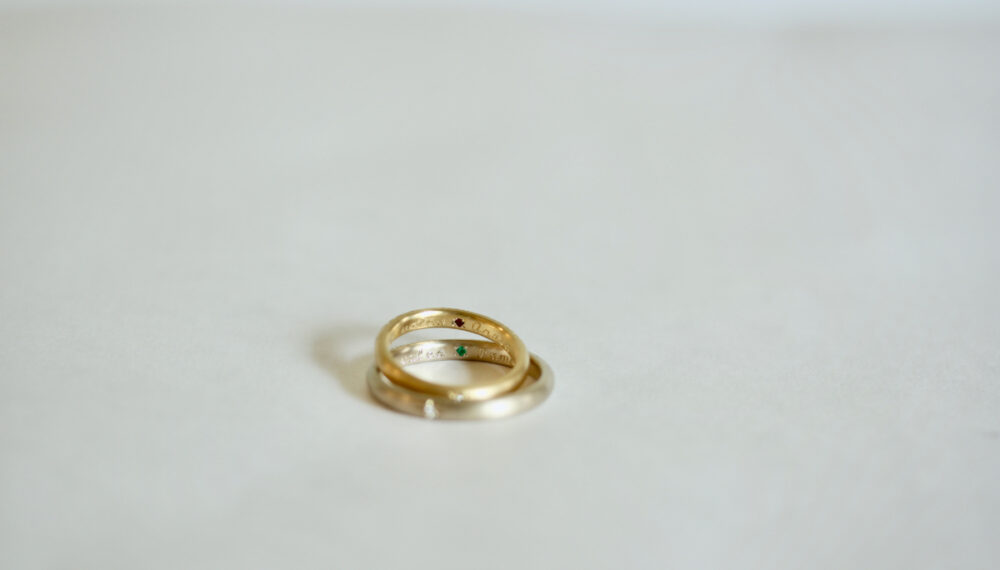アトリエタマリの結婚指輪デザインstone（ストーン）