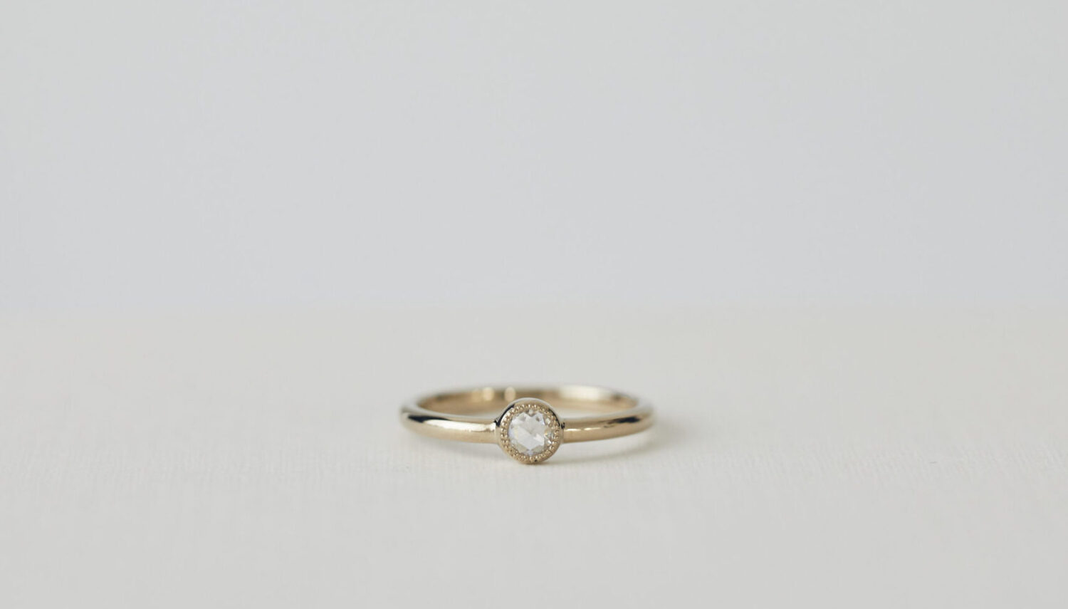 アトリエタマリの婚約指輪デザインRose-cut Milgrain/2（ローズカットミルグレイン2）