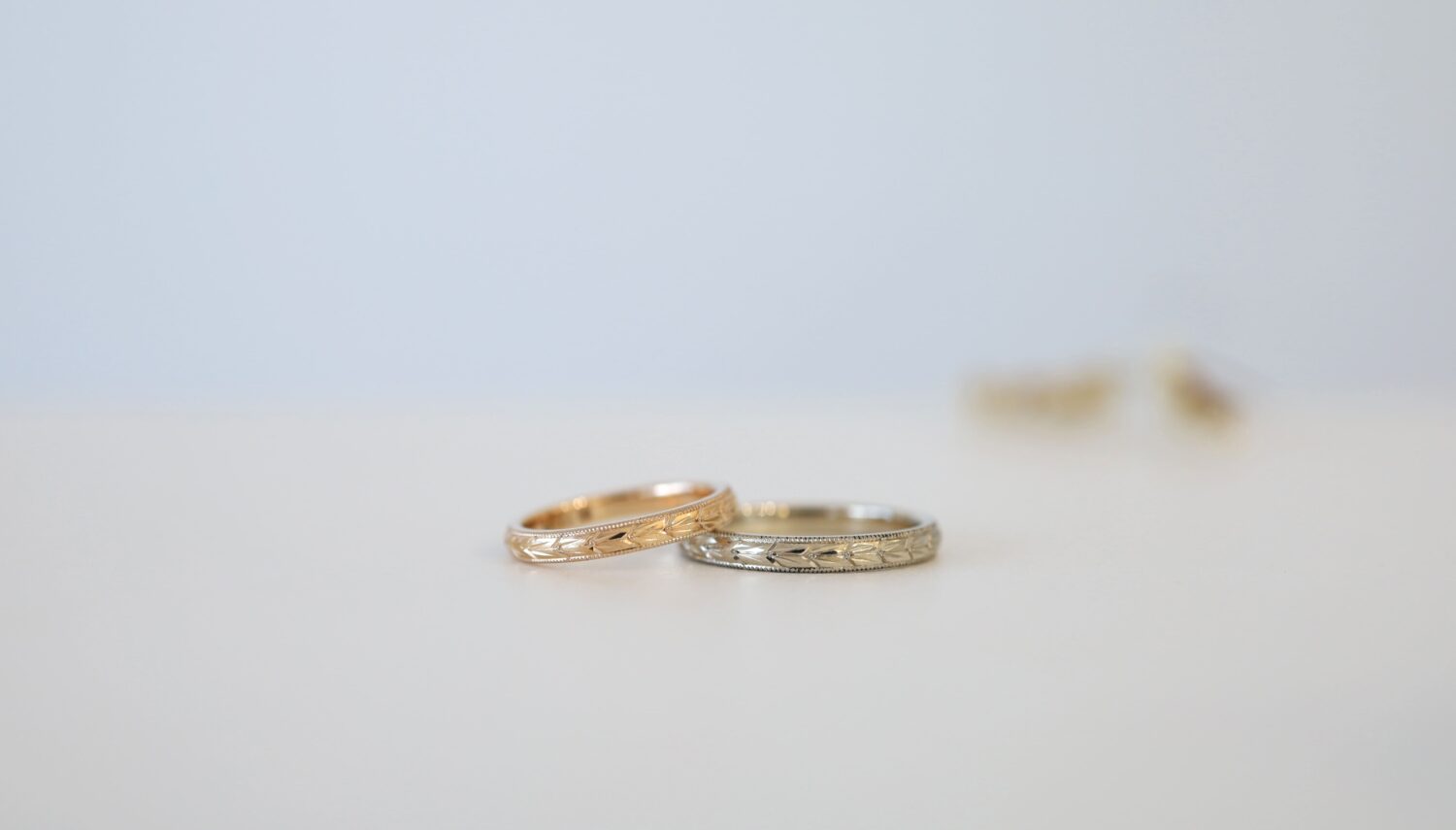 京都・大阪心斎橋　結婚指輪のアトリエ「アトリエタマリ」のデザイン　ローレル　月桂樹の結婚指輪