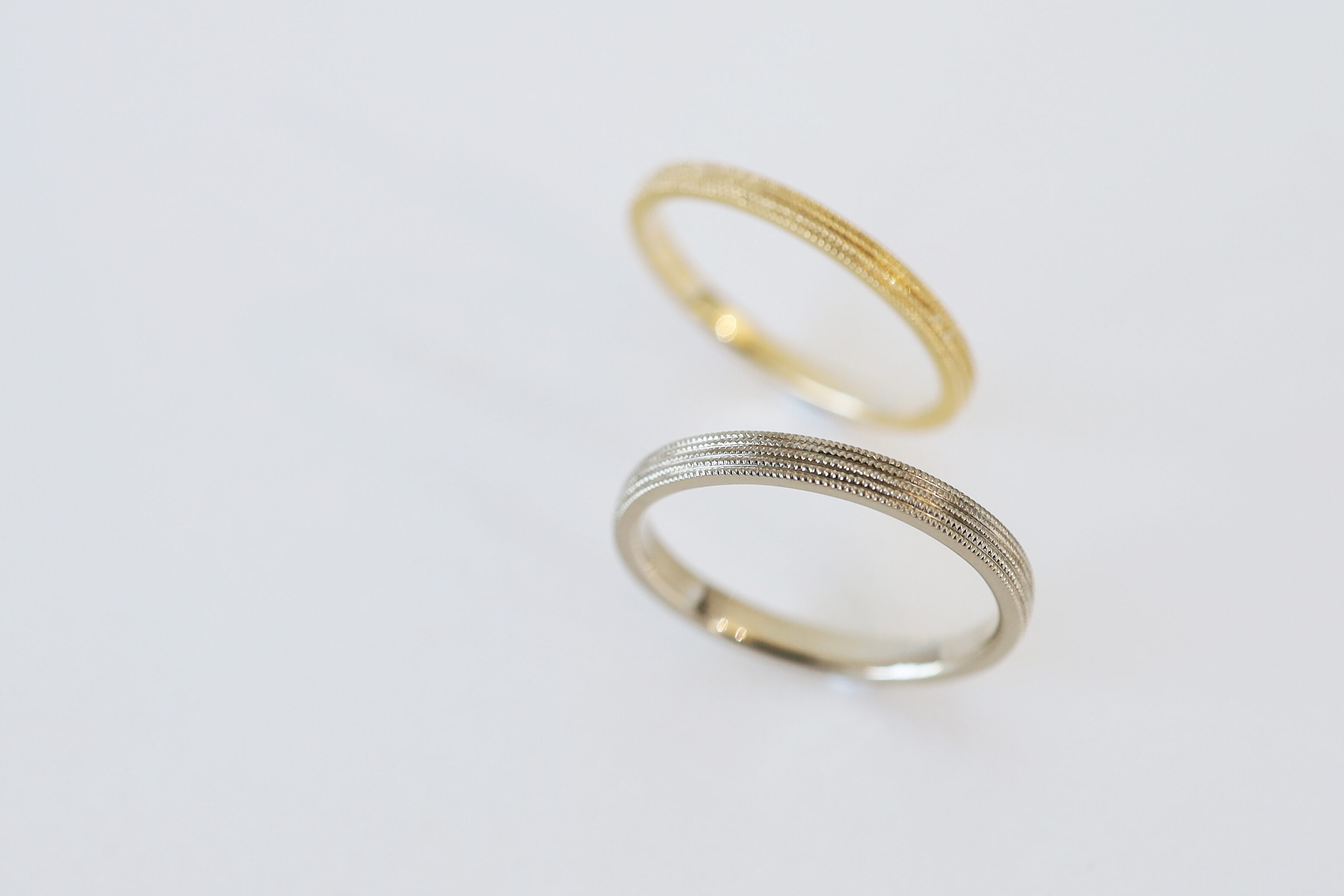 アトリエタマリのミルグレインの結婚指輪"トゥジュール"