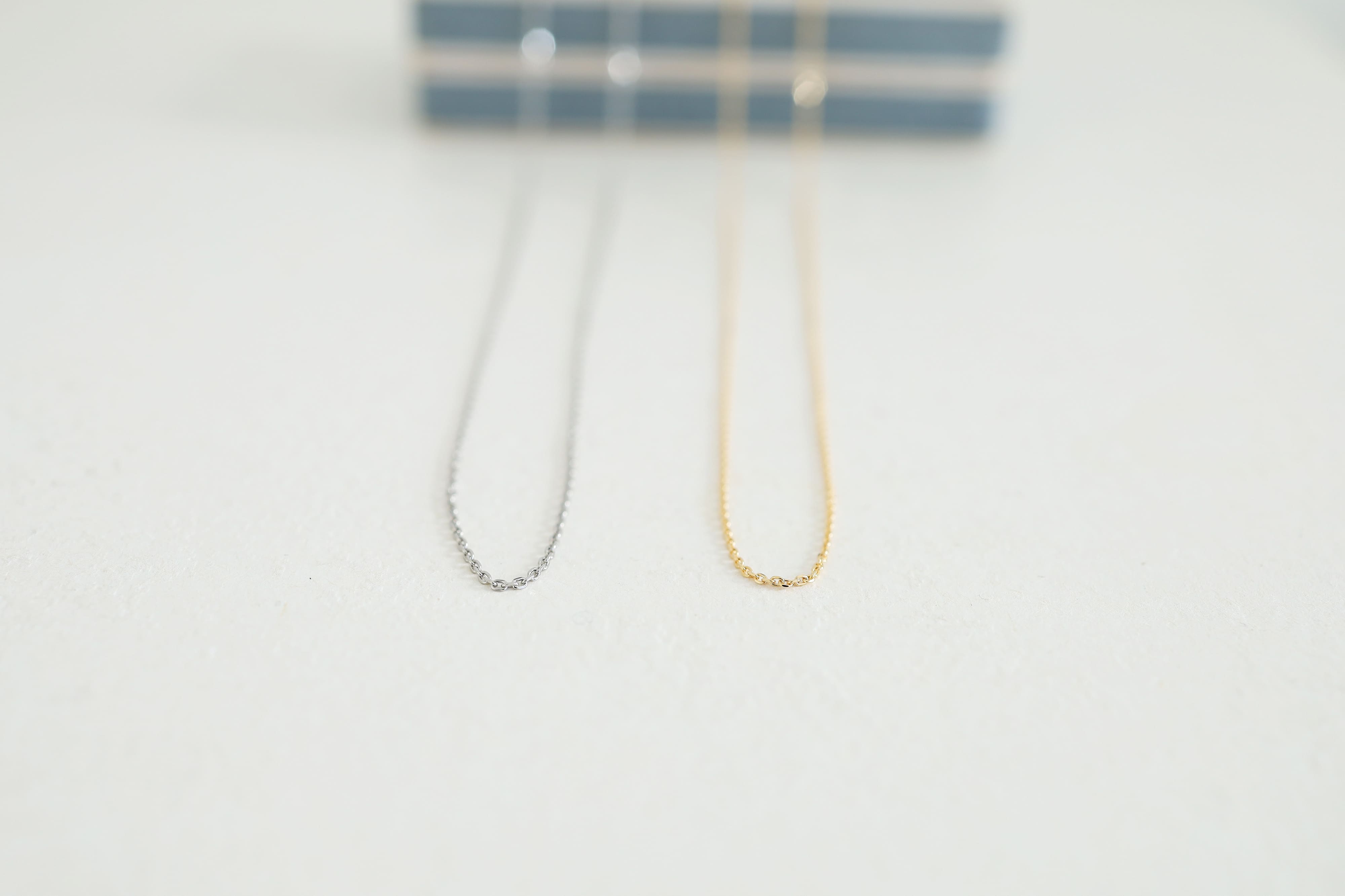 K18やプラチナの小豆チェーン　アトリエタマリ　オンラインオーダー